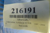 Mercedes a klasa w168 1.6b генератор с Разборки, фото thumb