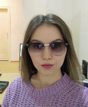 OKULARY przeciwsłoneczne KOREKCYJNE srebrne PLUSY +3