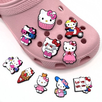 Przypinka Hello Kitty do Crocs butów klapków telefonu torebki plecaka torby