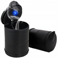 фото thumb №10, Пепельница автомобильная led корзина w место чашки хром