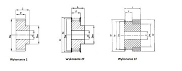Koło zębate 16 T2.5/28/2F do pasa szerokości 6mm