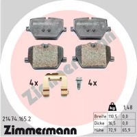 Купити Zimmermann 21474.165.2 набір гальмівних колодок гальмівних,, фото thumb