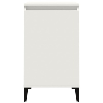 VidaXL Тумбочка прикроватная, белый, 40x35x70 см, ткань
