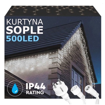 SOPLE 500LED НАРУЖНЫЕ ЛАМПЫ IP44 ПОСТОЯННЫЙ СВЕТ ЗАНАВЕС СВЕТОВАЯ ГИРЛЯНДИЯ