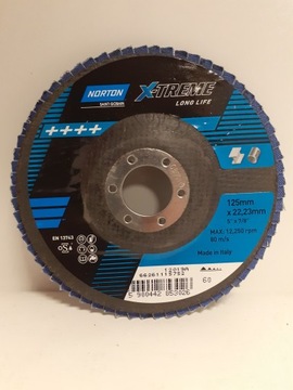 Tarcza listkowa lamelka NORTON X-TREME 125x22,23 P60