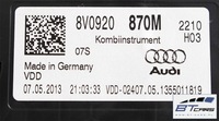 фото thumb №7, Audi a3 приладова панель лічильник прилади бензин 8v0 920 870 m 8v0920870m прилади zest