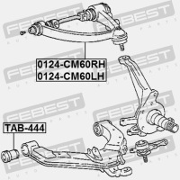 фото thumb №4, Важіль передній верхній лівий febest 0124-cm60lh