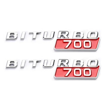 2 шт. 3d ABS Biturbo 700 800 900 логотип автомобильное крыло эмблема значок наклейка для меня