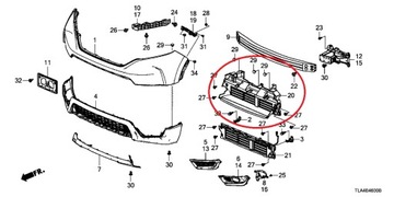 фото thumb №10, Жалюзи воздуха верхняя ролета honda cr-v crv usa 2017- 71300-tla-a01 новая