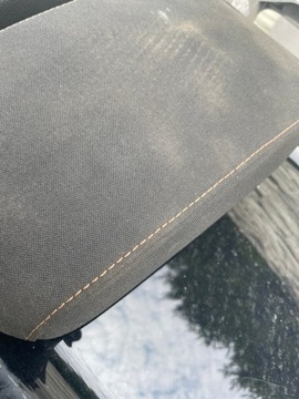 фото thumb №5, Подлокотник vw golf vii 7 кожа кожаный белая nić оранжевая материал