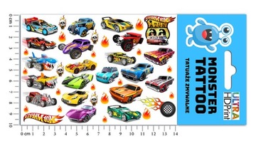 НАБОР 3В1 ДЕТСКАЯ ФУТБОЛКА ТАТУ НАКЛЕЙКИ HOT WHEELS 128 КАЧЕСТВО