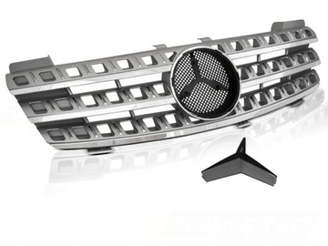 фото thumb №1, Решётка радиатора решётка mercedes ml w164 05-08r серебряный