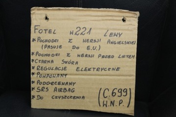 фото thumb №15, Mercedes s w221 сидіння лівий передній рестайлінг чорна шкіра з підігрівом надувний