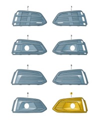 Купити Решітка заглушка бампер перед ліва audi a5 b9 aso, фото thumb