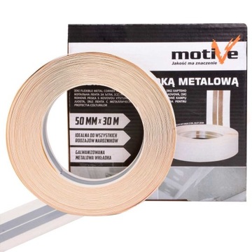 TAŚMA NAROŻNIKOWA Z WKŁADKĄ METALOWĄ 50MM X 30M