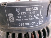 Skoda octavia 1 1.9tdi генератор 038903023j bosch 0123515021 проверенный Недорого, фото thumb