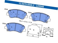 фото thumb №1, 13.0470-5548/ate тормозные колодки тормозной. hyundai i20 14- перед ate