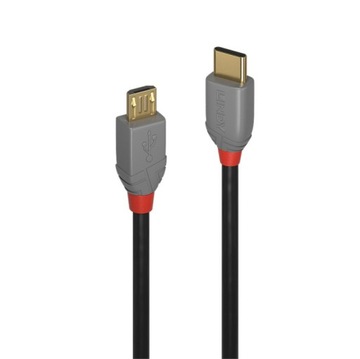 Lindy 36890 USB 2.0 Type C — линейный кабель Micro B Anthra — 0,5 м