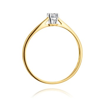 Кольцо W-335 0,15CT Diamond Yellow Gold 585