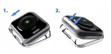 Pełne etui ochronne + szkło do Apple Watch 4/5/6/SE 44mm czarny