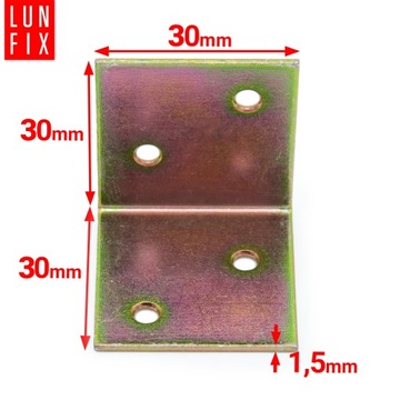 Kątownik meblowy 30x30x30 szeroki łącznik 1,5mm