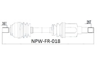 Nty привідний вал привідна ford focus 2 1.6i 1.8i atm 2.0i mtm 1.6tdci Ціна, фото thumb