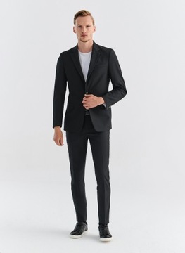 Черный однобортный пиджак Slim Fit PAKO LORENTE 182/58