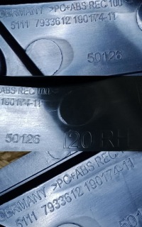 фото thumb №8, Bmw ix i20 напрямна кронштейн кронштейн верхній бампер правий перед 51117933612