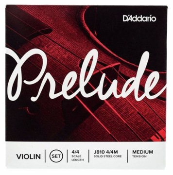 J810 Струны для скрипки Prelude Medium D'Addario 4/4M