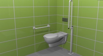 Poręcz prosta 80 cm WC Toaletowa dla inwalidy Produkt Polski Certyfikat
