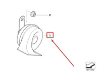 фото thumb №8, Bmw z4 roadster e85 high pitch horn сигнал 61337184481 7184481 oem