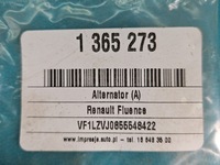 фото thumb №2, Test генератор renault fluence 231006824r 1.6 16v