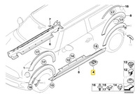 фото thumb №1, Mini r50 r52 r53 r55 r56 підпора основа домкрата 7039760 оригінальний номер