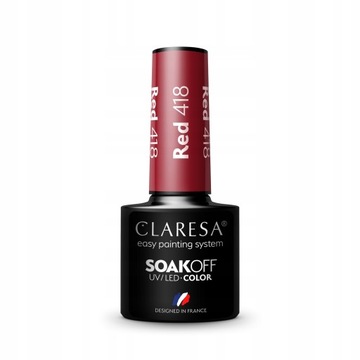 Лак гибридный Claresa RED 418 5г