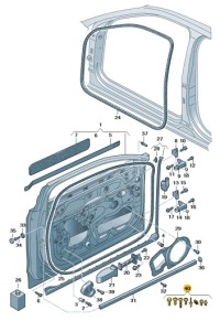 фото thumb №1, Набор элементов крепёжных дверь передние audi a8 d5 aso оригинал новый