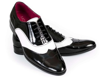 Czarne lakierki męskie Buty ślubne T25 MODINI r.41
