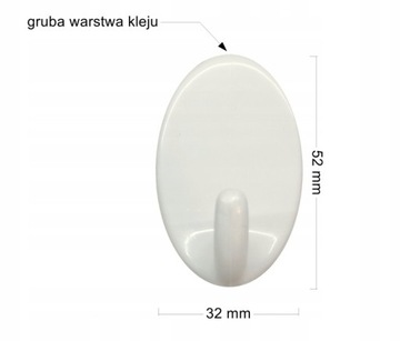 Mocny HACZYK SAMOPRZYLEPNY płaski owalny 3 kg