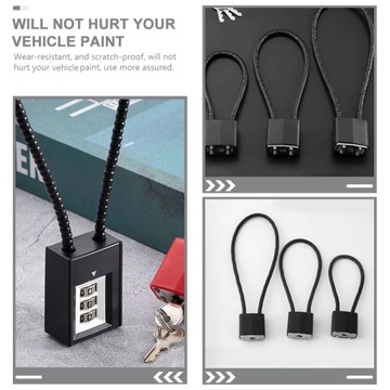 ВЕЛОСИПЕДНЫЙ ЗАМОК U-LOCK ЦЕПЬ ДЛЯ ВЕЛОСИПЕДА ТРОСОВЫЙ ЗАМОК LLWL