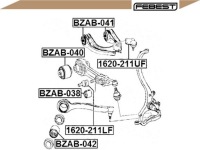 фото thumb №10, Febest bzab-040 подшипниковый узел, рычаг
