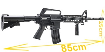 KARABIN NA KULKI M4A1 AMERYKAŃSKI REPLIKA ASG SNAJPERKA CIĘŻKA + LATARKA
