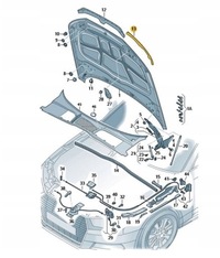 фото thumb №9, Audi a4 rs4 b9 2016-2024 прокладка капот права 8w0 оригінал вживаний