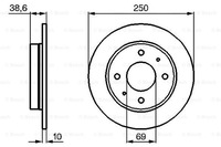 фото thumb №3, Тормозные диски тормозные колодки задняя bosch smart forfour 1.1 75km