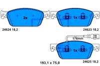 фото thumb №1, Ate комплект гальмівних колодок ham. перед vw multivan v, mult