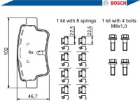 фото thumb №5, Гальмівні колодки гальмівні fiat задня grande punto 05- bosch