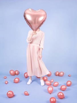 Фольгированный шар HEART, розовое золото, 61 см