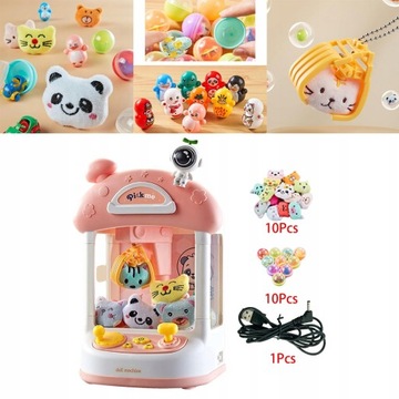 Kids Claw Machine Электронная аркада Розовый 10 кукол