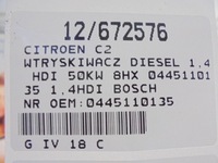 фото thumb №8, C2 форсунка 0445110135 1,4hdi