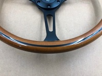 фото thumb №9, Ретро кермо дерево чорний стрічка 38cm 15дюймів w стиль вінтажний