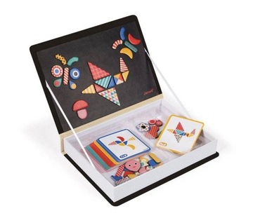 Магнитный пазл Magnetibook Shapes - развивающая игрушка, 3+, Janod