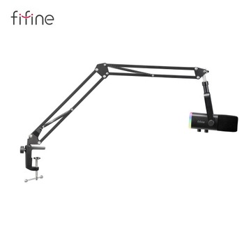 Динамический студийный микрофон Fifine AM8T USB/XLR RGB со стойкой PnP